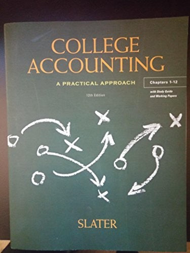 College Accounting Chapters 1-12 with Study Guide and Working Papers