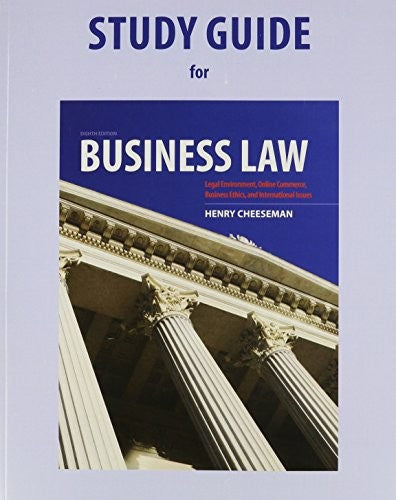 Study Guide for Business Law