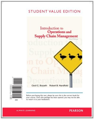 Introduction to Operations and Supply Chain Management, Student Value Edition