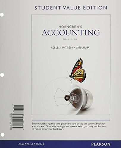Horngren's Accounting with Access Code