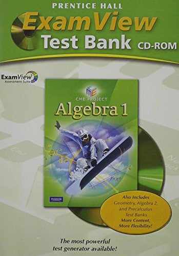 Center for Mathematics Education Algebra 1 Examview Computer Test Bank CD
