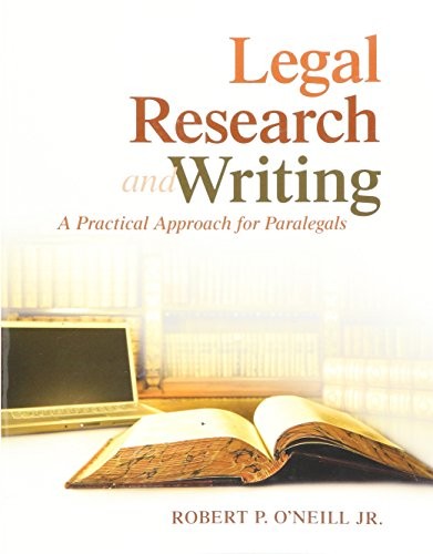 Legal Research and Writing