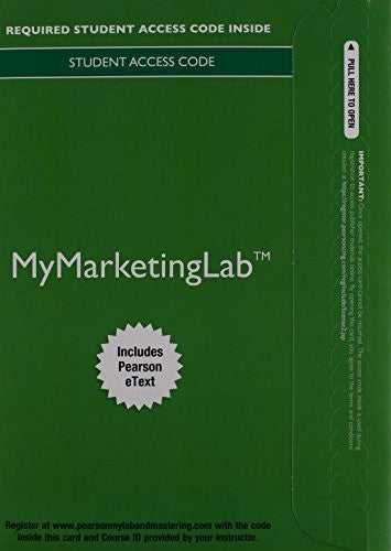 MyLab Marketing with Pearson eText -- Component Access Card (1 semester access) (2017)