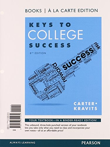 Keys to College Success, Student Value Edition