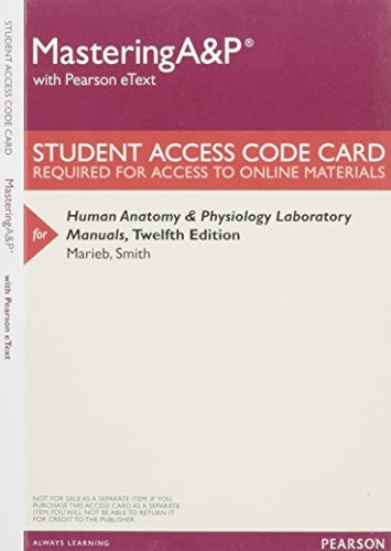 Mastering A&P with Pearson eText -- ValuePack Access Card -- for Human Anatomy & Physiology Laboratory Manuals
