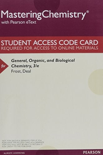 General, Organic, and Biological Chemistry, Books a la Carte Plus Mastering Chemistry with Pearson Etext -- Access Card Package