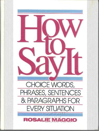 How to Say It