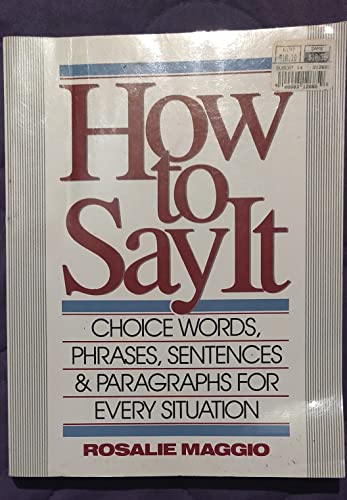How to Say it