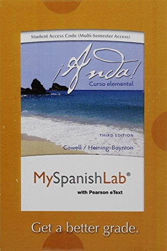 Mylab Spanish with Pearson Etext -- Access Card -- For !Anda! Curso Elemental (Multi-Semester Access)