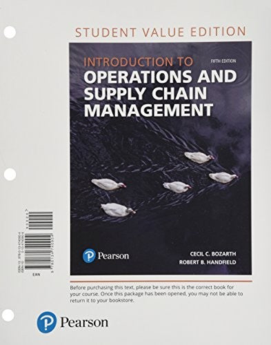 Introduction to Operations and Supply Chain Management