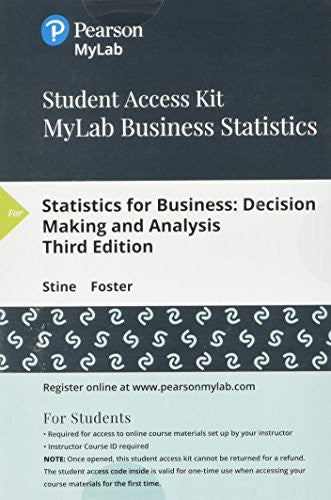 MyLab Statistics with Pearson eText Access Code (24 Months) for Statistics for Business