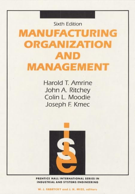 Manufacturing Organization And Management