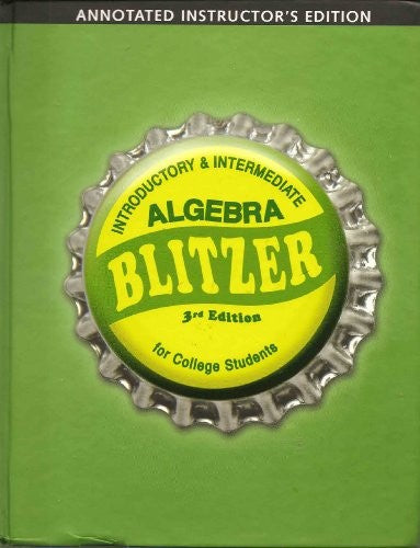 Introductory  Intermediate Algebra for College Students Annotated Instructors Edition