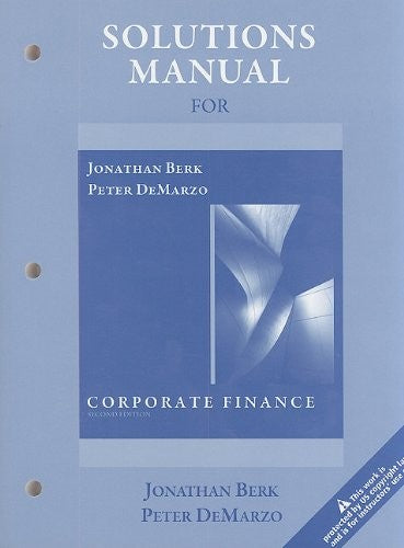 Solutions Manual for Corporate Finance