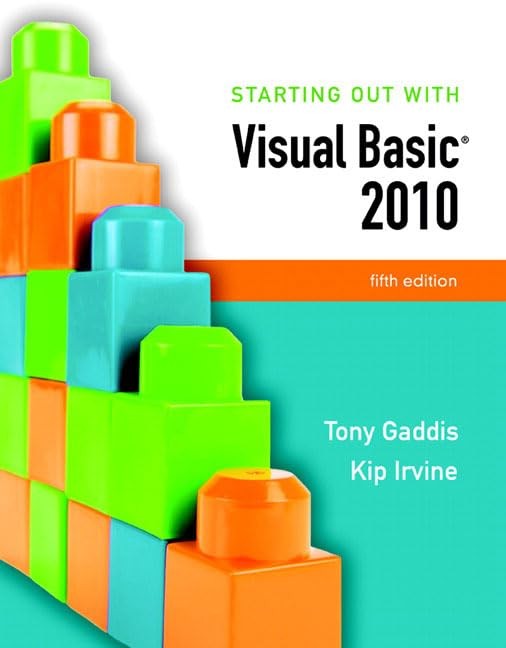 Starting Out With Visual Basic 2010