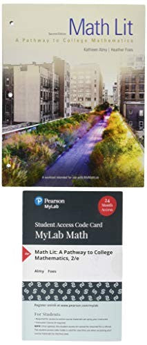 Math Lit Plus Mymath Lab with Pearson Etext -- 24 Month Access Card Package