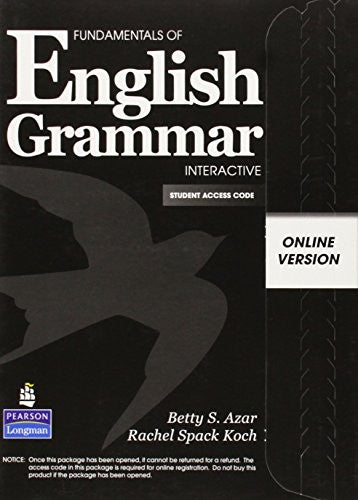 Fundamentals of English Grammar Interactive, Online Version, Student Access