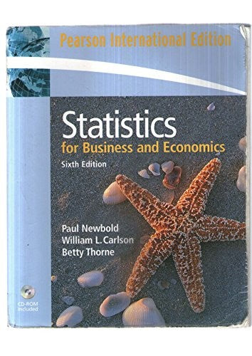 Pearson International Edition Statistics for Business and Economics Sixth Edition