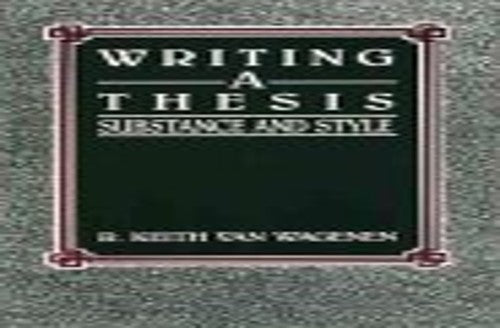 Writing a Thesis