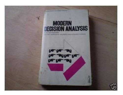 Modern Decision Analysis (Modern Management Readings)