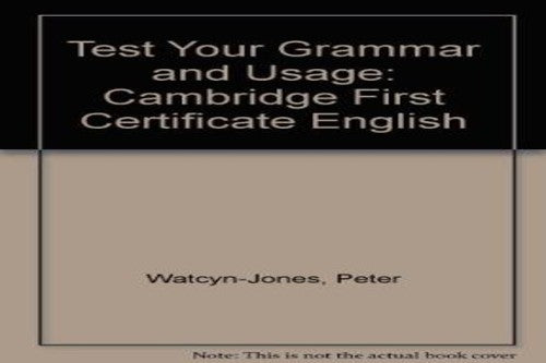 Test Your Grammar and Usage