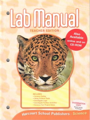 Lab Manual Teacher Edition Grade 5, Harcourt Science (Harcourt Science, Grade 5)