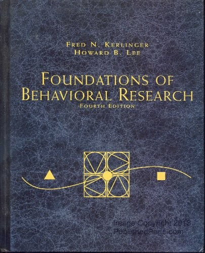 Foundations of Behavioral Research