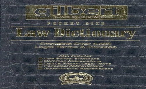 Gilbert's Pocket Size Law Dictionary--Black