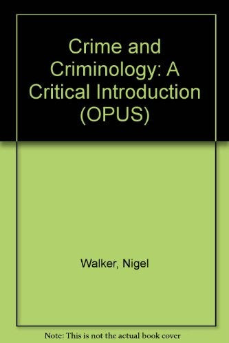 Crime and Criminology