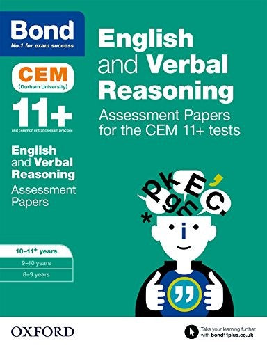 Bond 11+: English and Verbal Reasoning: Assessment Papers for the CEM 11+ tests: Ready for the 2023 exam