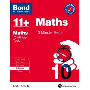 Bond 11+ Maths 10 Minute Tests with Answer Support 8-9 years (for GL Assessment & other 11 plus exams) 