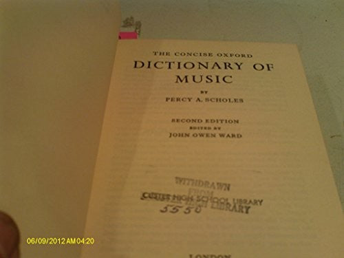 Concise Oxford Dictionary of Music