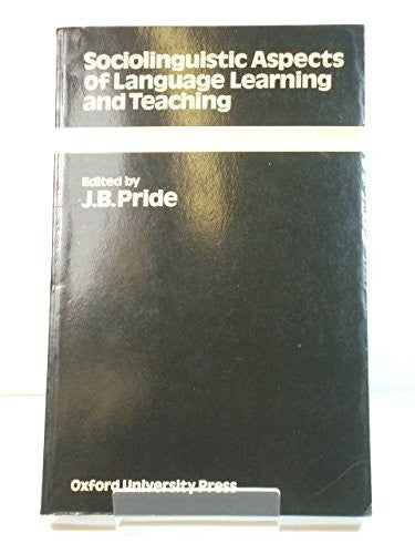 Sociolinguistic Aspects of Language Learning and Teaching