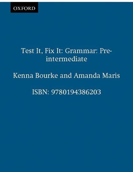 Test it, Fix it - English Grammar