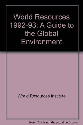 World Resources 1992-93