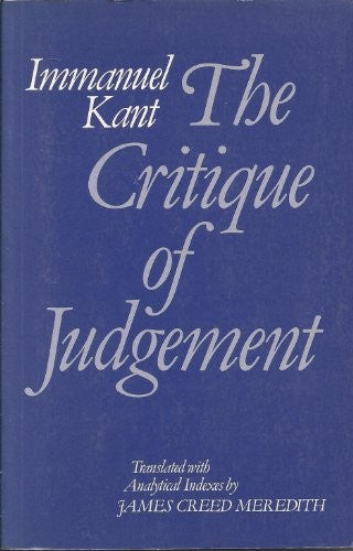 The Critique of Judgement