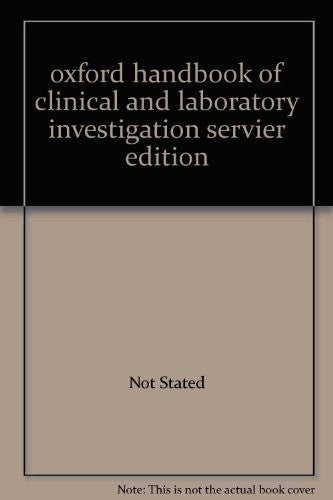 oxford handbook of clinical and laboratory investigation servier edition