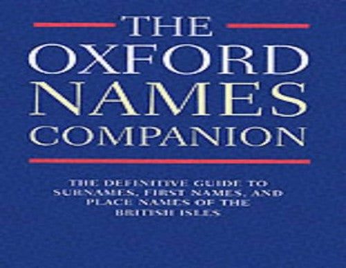 The Oxford Names Companion