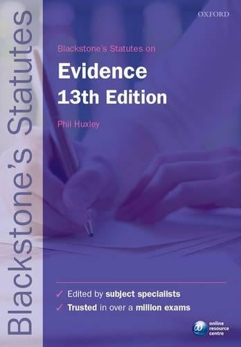 Blackstone's Statutes on Evidence