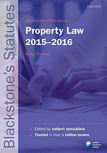 Blackstone's Statutes on Property Law 2015-2016