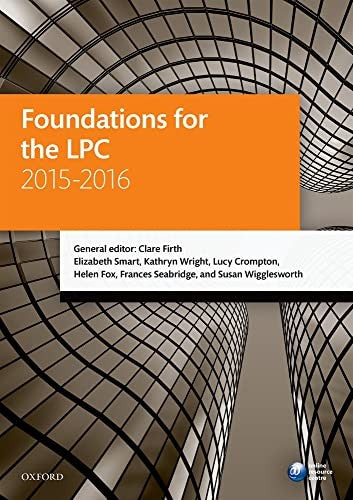 Foundations for the LPC 2015-16