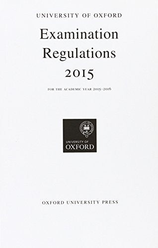 University of Oxford Examination Regulations 2015