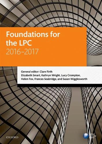 Foundations for the LPC 2016-2017