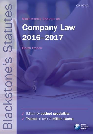 Blackstone's Statutes on Company Law 2016-2017