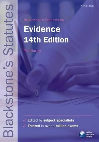 Blackstone's Statutes on Evidence