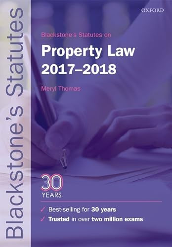 Blackstone's Statutes on Property Law 2017-2018