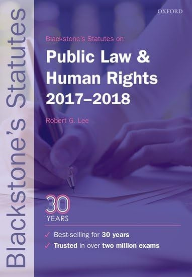 Blackstone's Statutes on Public Law & Human Rights 2017-2018