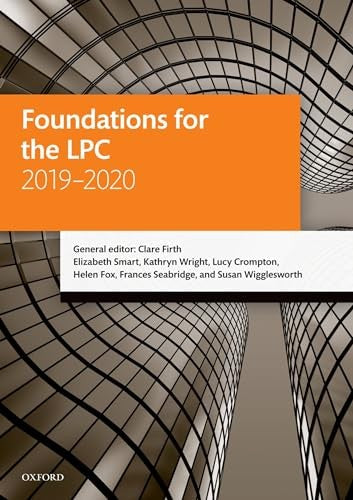 Foundations for the LPC 2019-2020
