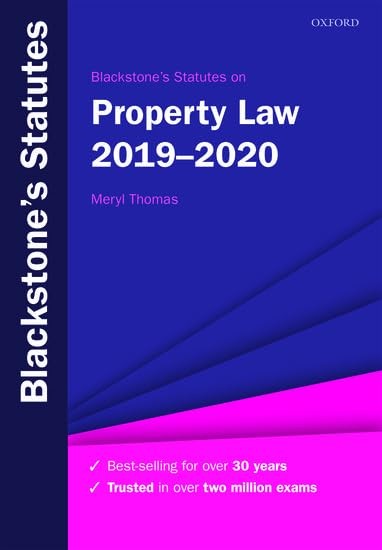 Blackstone's Statutes on Property Law 2019-2020