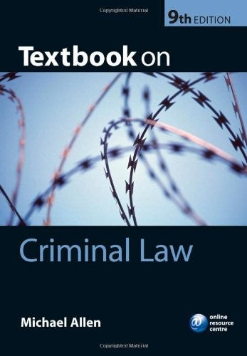 Textbook on Criminal Law